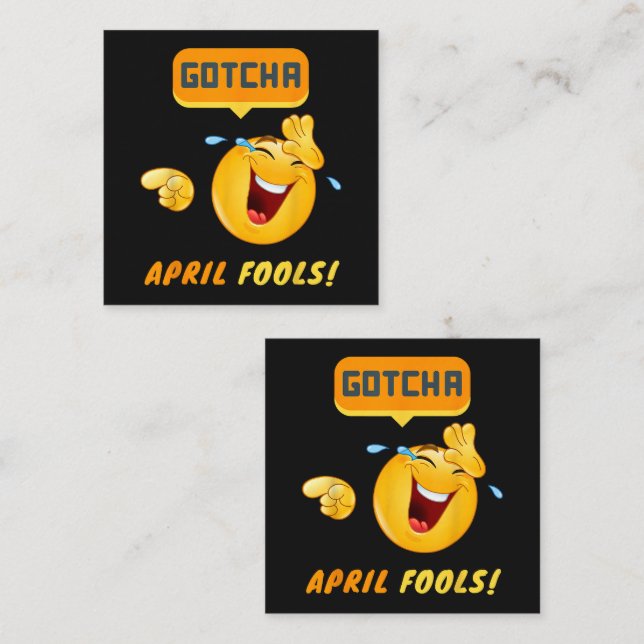 GOTCHA - April Fool's Day Funny Enclosure Card (Front/Back)