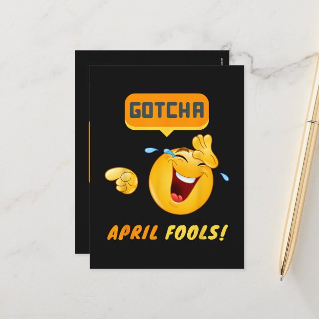 GOTCHA - April Fool's Day Funny Holiday Postcard (Front/Back In Situ)