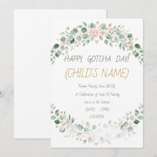 Gotcha Day Adoption Anniversary Custom Invitation