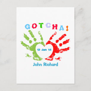Gotcha Day - Adoption Announcement  Design Postcard