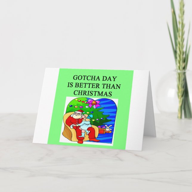 gotcha day adoption christmas idea holiday card (Front)