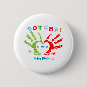 Gotcha Day - Adoption Design 6 Cm Round Badge