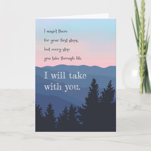 Gotcha Day Step Through Life With You Pretty Mount Card (Front)