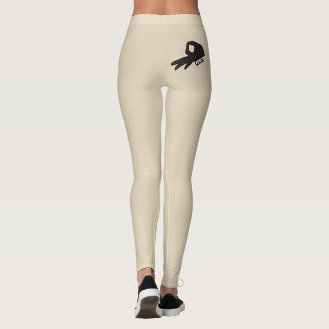 Gotcha Game Tan Leggings Hide Under Shirt (Back)