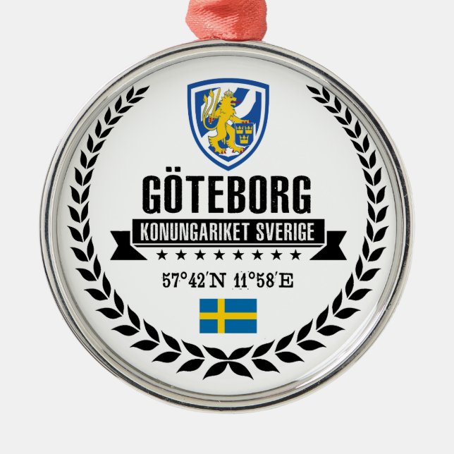 Göteborg Metal Tree Decoration (Front)