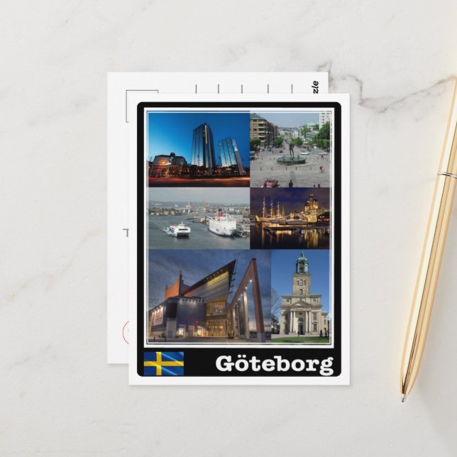 Göteborg - Sweden - Mosaic - Postcard (Front/Back In Situ)