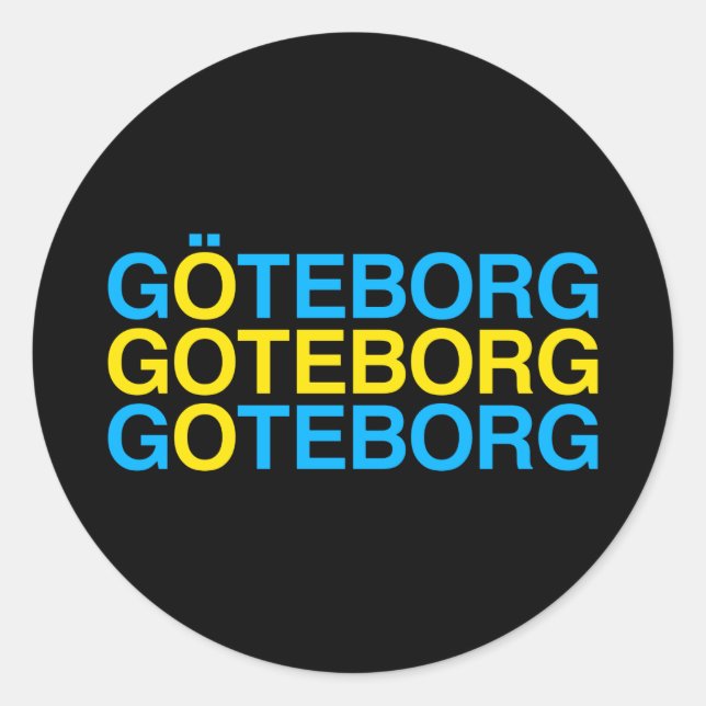 GOTEBORG Swedish Flag Classic Round Sticker (Front)