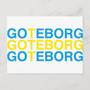 GOTEBORG Swedish Flag Postcard