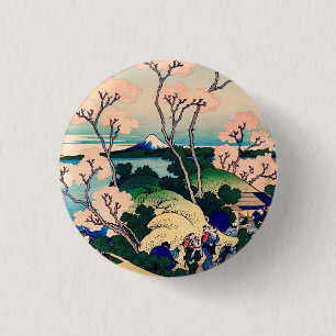 Goten-Yama Hill, Shinagawa on the Tokaido Japanese 3 Cm Round Badge