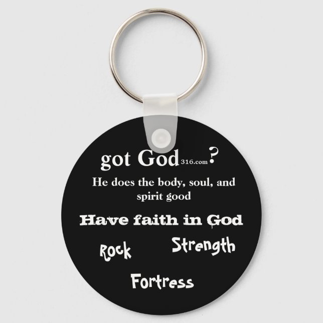 gotGod316.com Button Keychain (Front)
