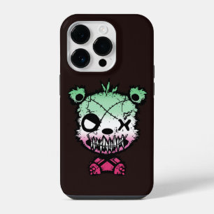 Goth Abrosexual Pride Flag Coloured Bear iPhone 14 Pro Case