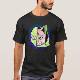 Goth Alien Cat Shapeshifter Vaporwave T-Shirt