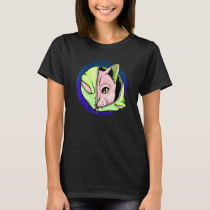 Goth Alien Cat Shapeshifter Vaporwave T-Shirt