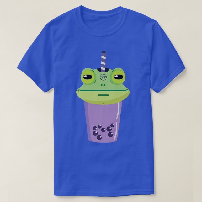 goth and bubble tea frog goth frog Premium  T-Shirt (Design Front)