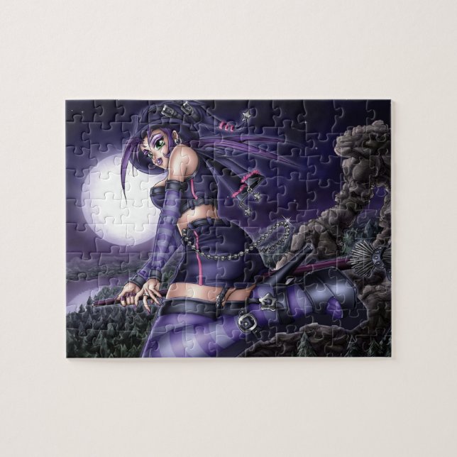 Goth Anime Witch Jigsaw Puzzle (Horizontal)