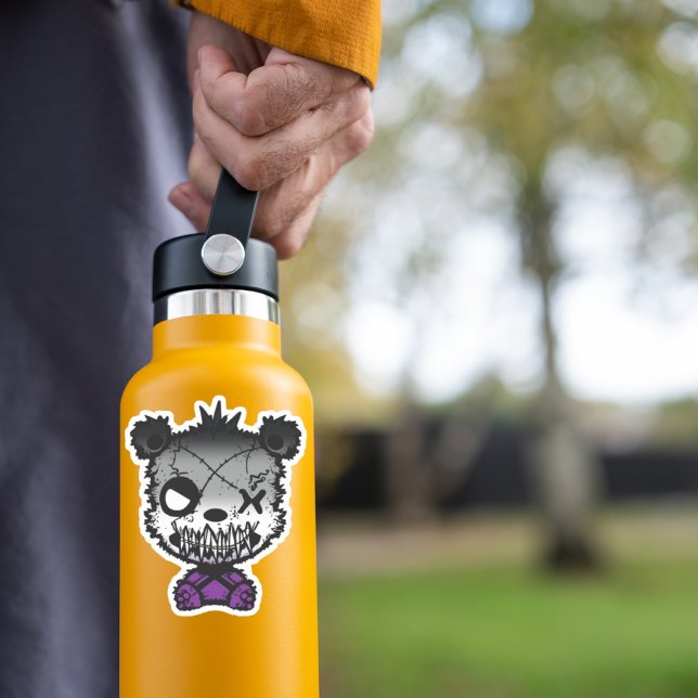 Goth Asexual Pride Flag Coloured Bear (Creator Uploaded)