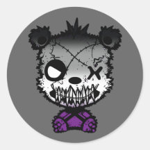 Goth Asexual Pride Flag Coloured Bear