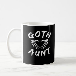 Goth Aunt Funny Emo Auntie Punk Cute Skeleton Hand Coffee Mug