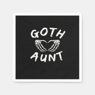 Goth Aunt Funny Emo Auntie Punk Cute Skeleton Hand Napkin