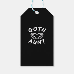 Goth Aunt Punk Skeleton Heart Hands Gothic Design Gift Tags