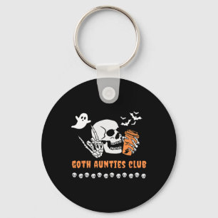 Goth Aunties Club Aunt Halloween Spooky Gothic Ske Key Ring