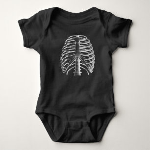 Goth Baby Clothes - Goth Punk Skeleton Ribcage Bodysuit