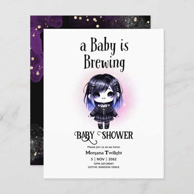 Goth Baby Girl is Brewing Vampire Bat Gothic (Front/Back)