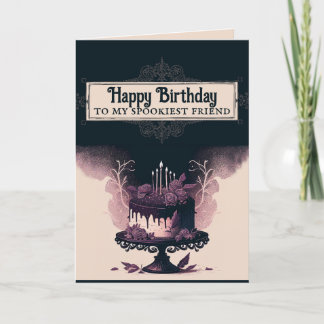 Goth Birthday Card - Spooky Birthday Cake