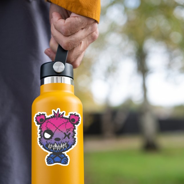 Goth Bisexual Pride Flag Coloured Bear (Creator Uploaded)