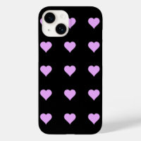 Goth Black and Pink Heart Design