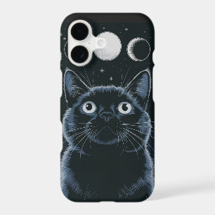 Goth Black Cat, Goth Gift, Witching Hour Black Cat