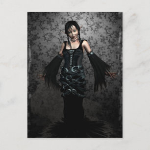 Goth Black Postcard