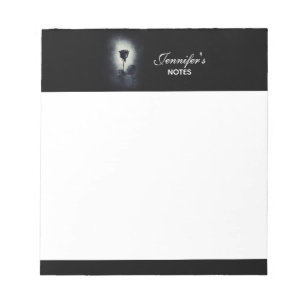 Goth Black Rose Dripping Blood Macabre Notepad