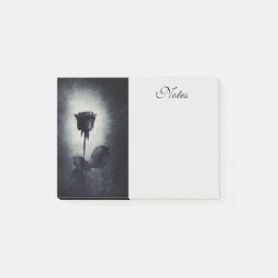 Goth Black Rose Dripping Blood Macabre Post-it Notes