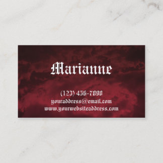 Goth Blood Storm Business Card