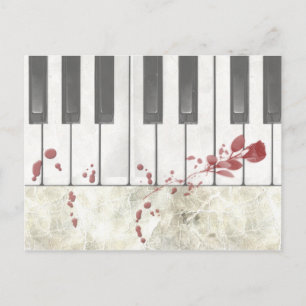 Goth Bloodstained Piano Keys Postcard