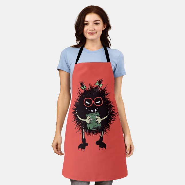 Goth Book Lover Monster Apron (Worn)