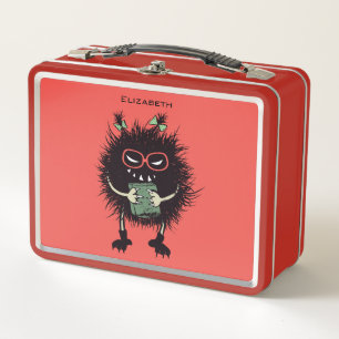 Goth Book Lover Monster Metal Lunch Box