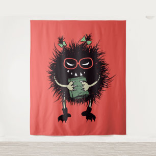 Goth Book Lover Monster Tapestry