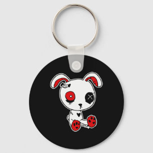 Goth Bunny Lazy Halloween Costume Scary Gothic Key Ring