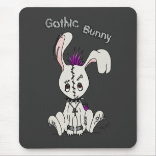 Goth Bunny Mouse Pad