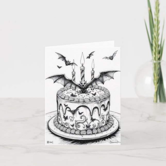 Goth Cake Holiday Card (Front)