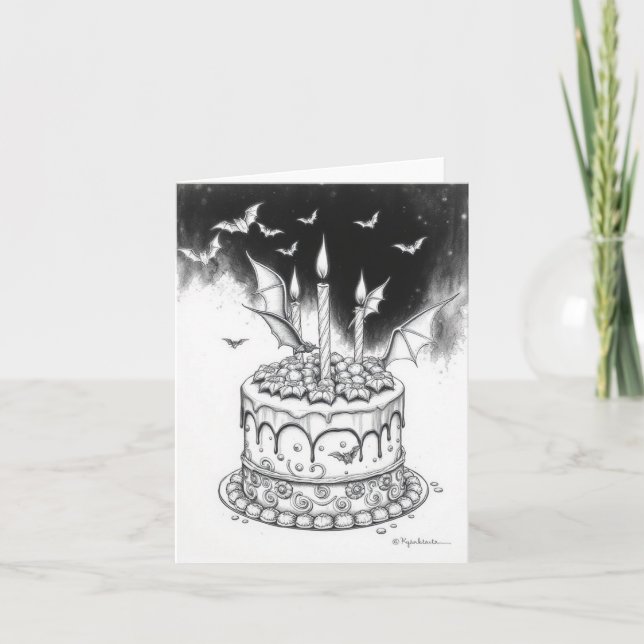 Goth Cake Holiday Card (Front)