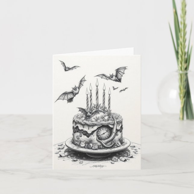 Goth Cake Holiday Card (Front)