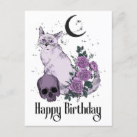 Goth Cat Gothic Birthday Wishes