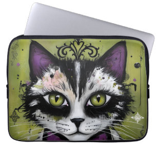 Goth Cat Laptop Sleeve