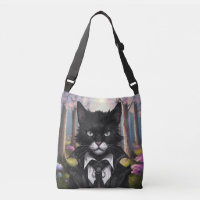 Goth cat pastel woodland gothic fairy tale