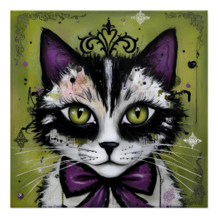 Goth Cat Poster