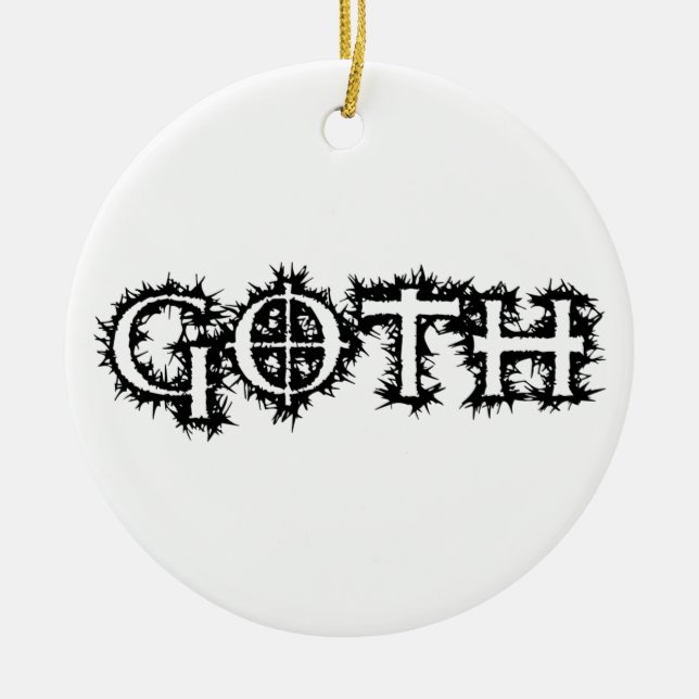 Goth Ceramic Tree Decoration (Front)