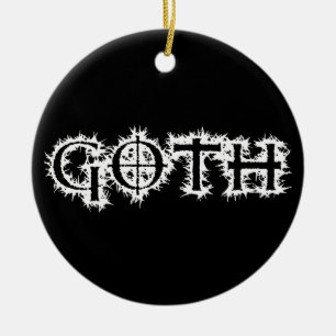 Goth Ceramic Tree Decoration